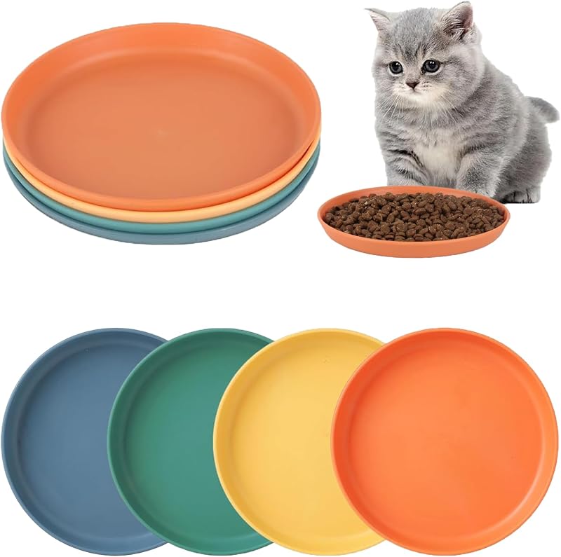 Potes Rasos para Gatos em Fibra de Palha de Trigo, Largos e Empilháveis MaoMaoCha, 15 cm, Pacote com 4