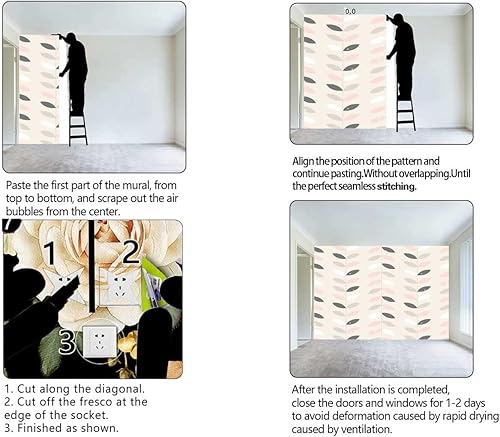 Miniatura 4 de Papel De Paredes Decorativo Beige Nórdico Decorativo Papel De Contacto Decorativo Decoración De Pared Decoración De Pared Espacio Animado (W) 40