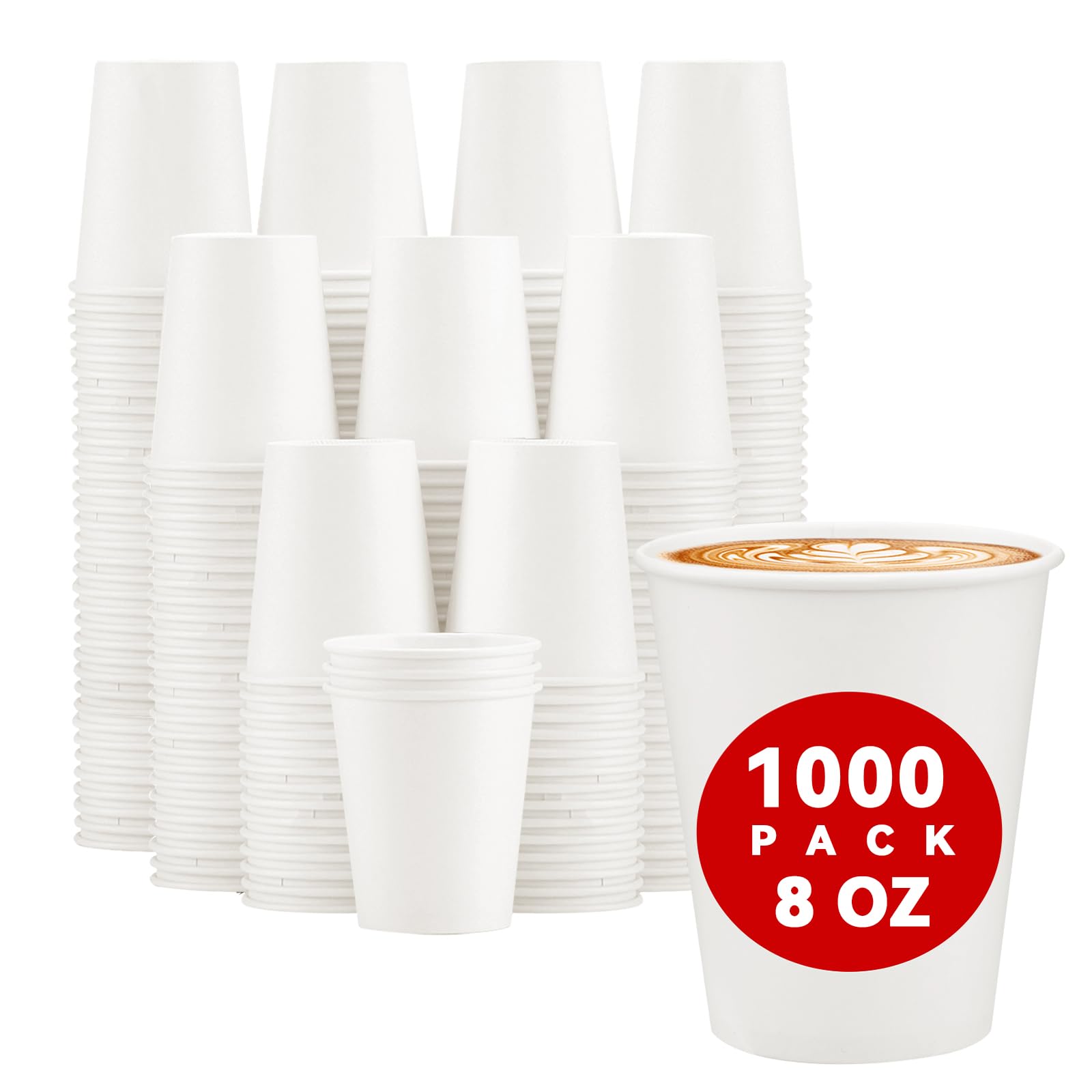 Lamosi 300 Pack Paper Cups 8 oz, Disposable Coffee Cups, Paper Coffee Cups — Amazon image 13