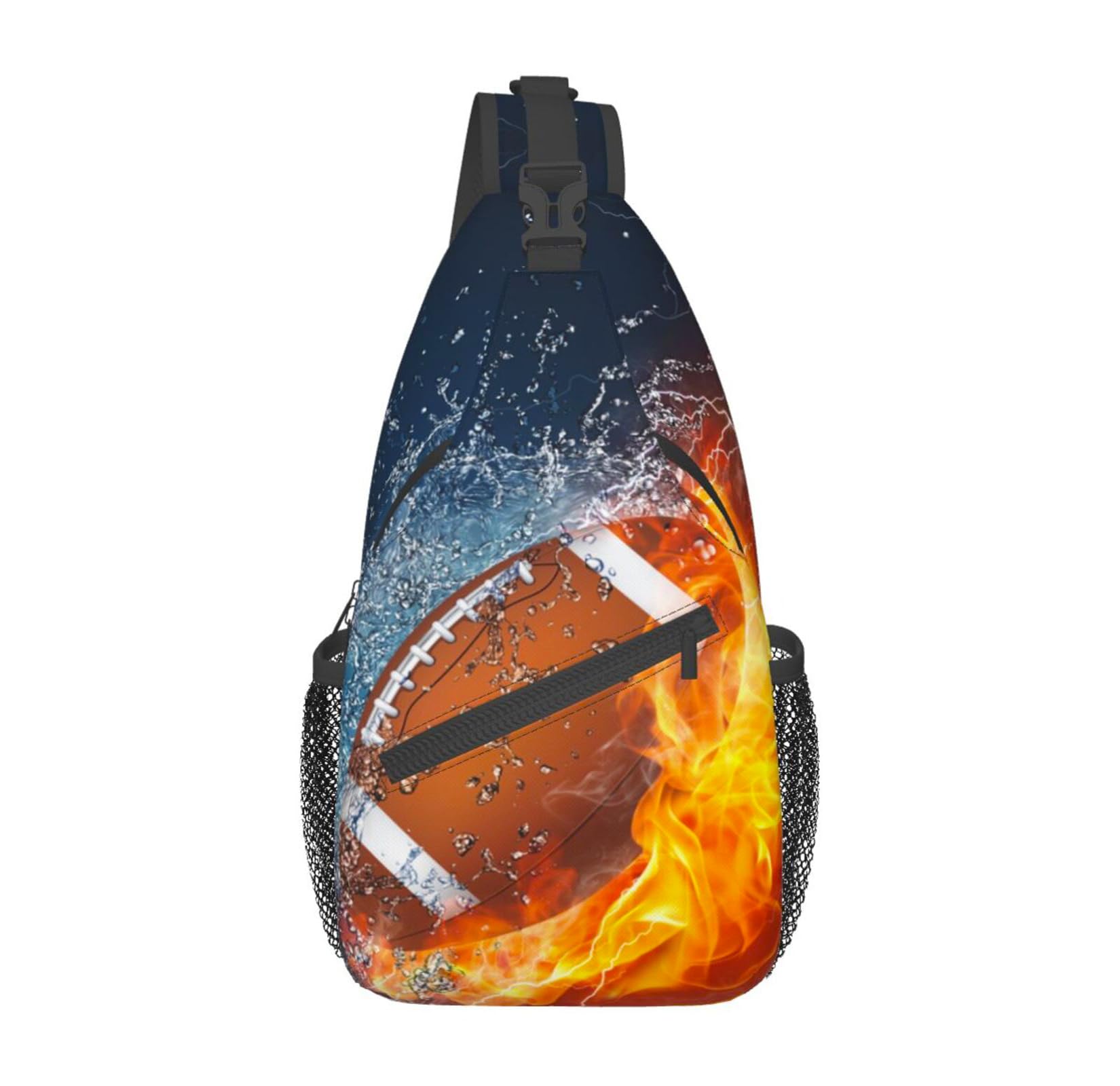 VOOHDDY American Football Cool Ball Sling Bag For Men Women Travel Hiking Backpack Crossbody Shoulder Chest Bags Casual Daypack Sport