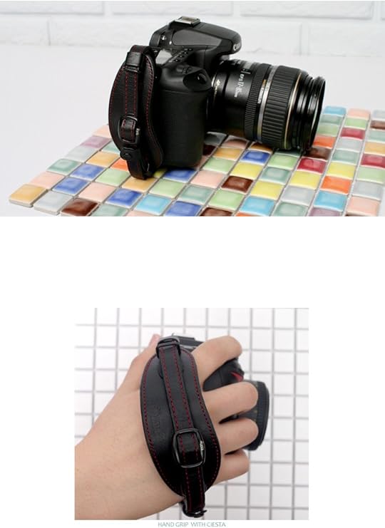 Amazon Co Jp Ciesta シエスタ ミラーレスカメラ用おしゃれ 本革カメラグリップ ハンドストラップ プレートセット ブラック レッドステッチ 並行輸入品 家電 カメラ