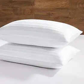 downluxe Travesseiros de plumas de ganso - Conjunto de 2 travesseiros de penas da coleção de hotel para dorminhocos nas costas, estômago ou de lado, tamanho Queen (51 x 71 cm)