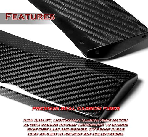 Miniatura 3 de Q1-TECH, borde de parachoques delantero compatible con Lexus GS350 GS450h F-Sport 2013 - 2015, alerón de labio delantero, kit de divisor de fibra de