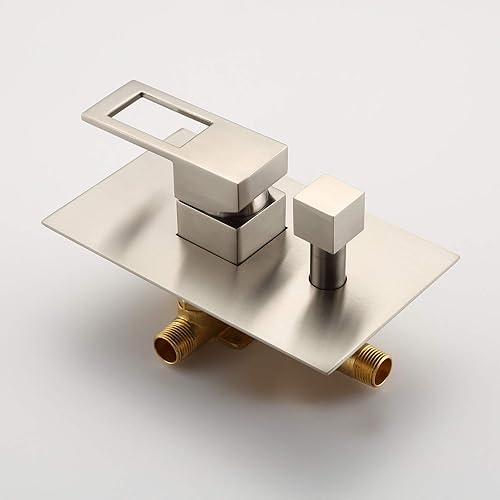 Miniatura 9 de sumerain Juego de grifo de bañera y ducha con válvula de equilibrio de presión antiquemaduras, cabezal de ducha de 8 pulgadas y boquilla de bañera