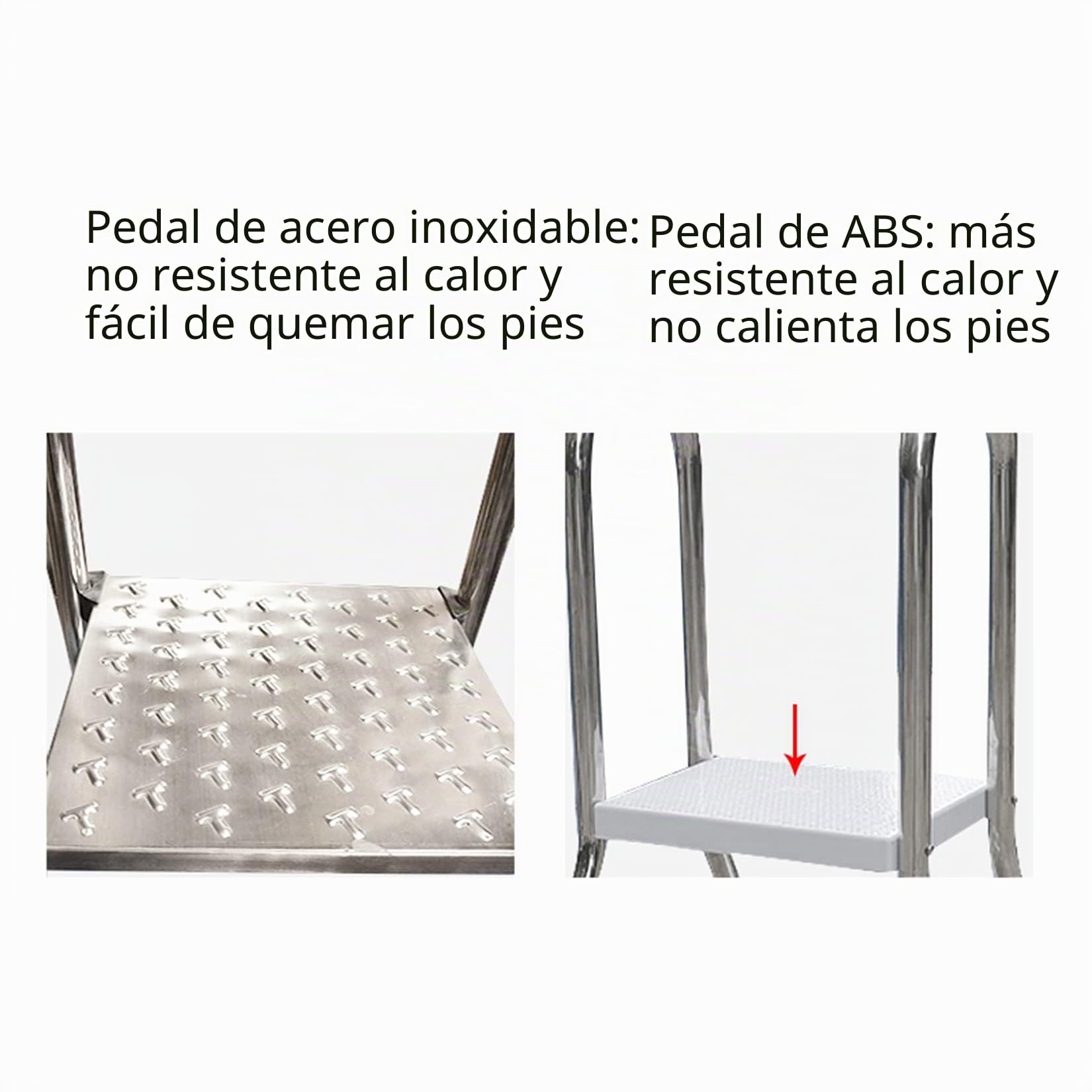 BOTOWI 85/110/135/160cm Escalera de Piscina sobre el Suelo con escalones de Doble Cara de plástico de Alta Resistencia, Escalera de Piscina para Piscina elevada, Carga 250 kg,43in