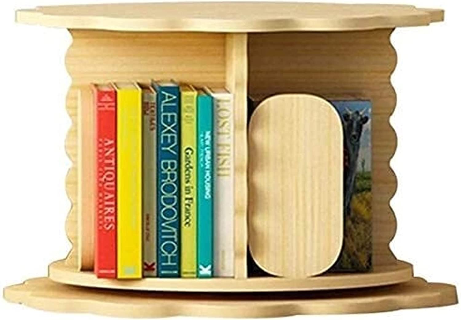 Étagère de salon en bois rotative 360 pour un coin lecture enfant