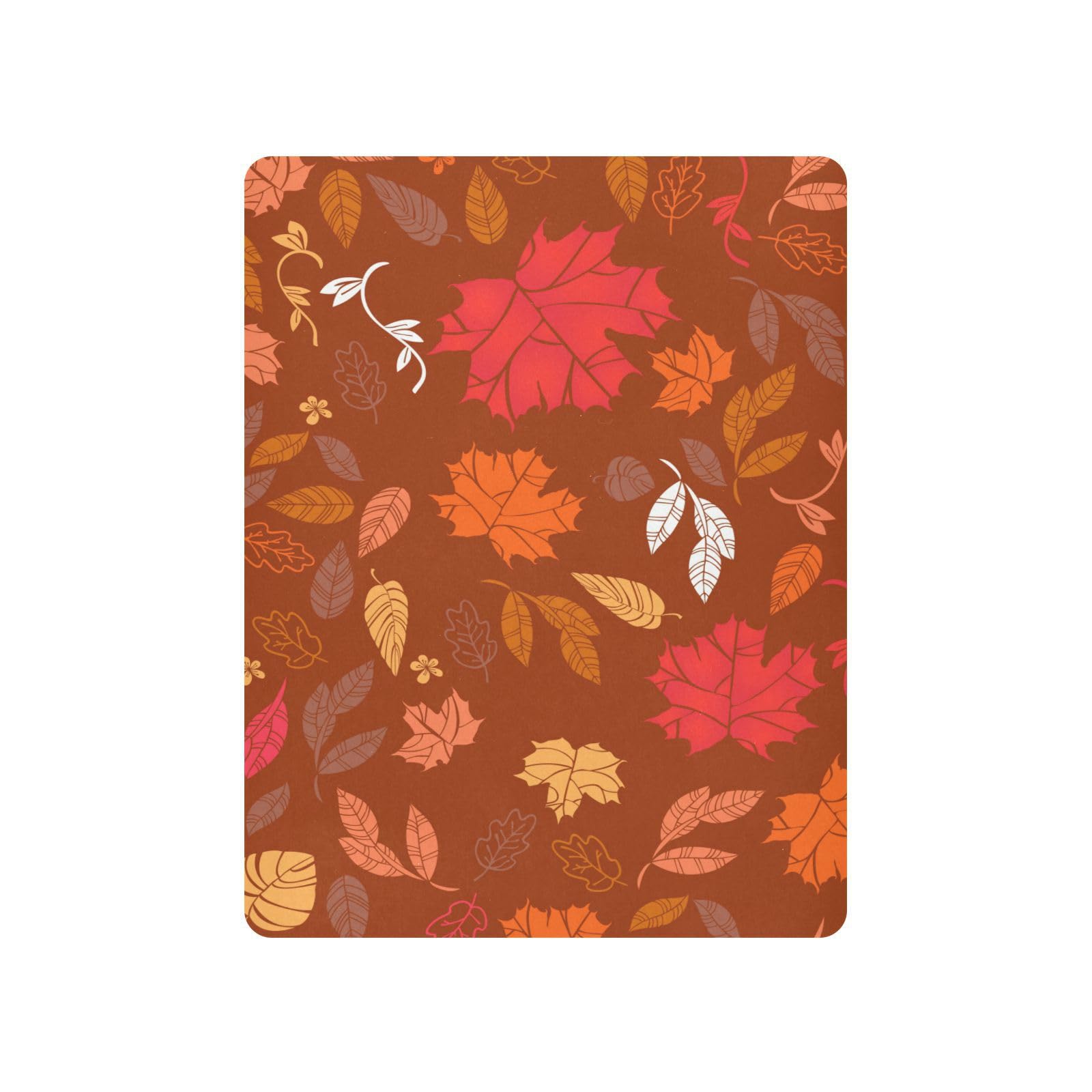 Moudou Autumn Maple Leaf Playard Sheet for Boy Girls, Soft Breathable Fitted Toddler Sheet for Standard Playard Bed Mattress, 39 x 27 x 5 Inch