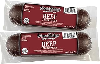 StoneRidge Old Fashioned Summer Sausage, Beef, 12 oz, 2 Pack