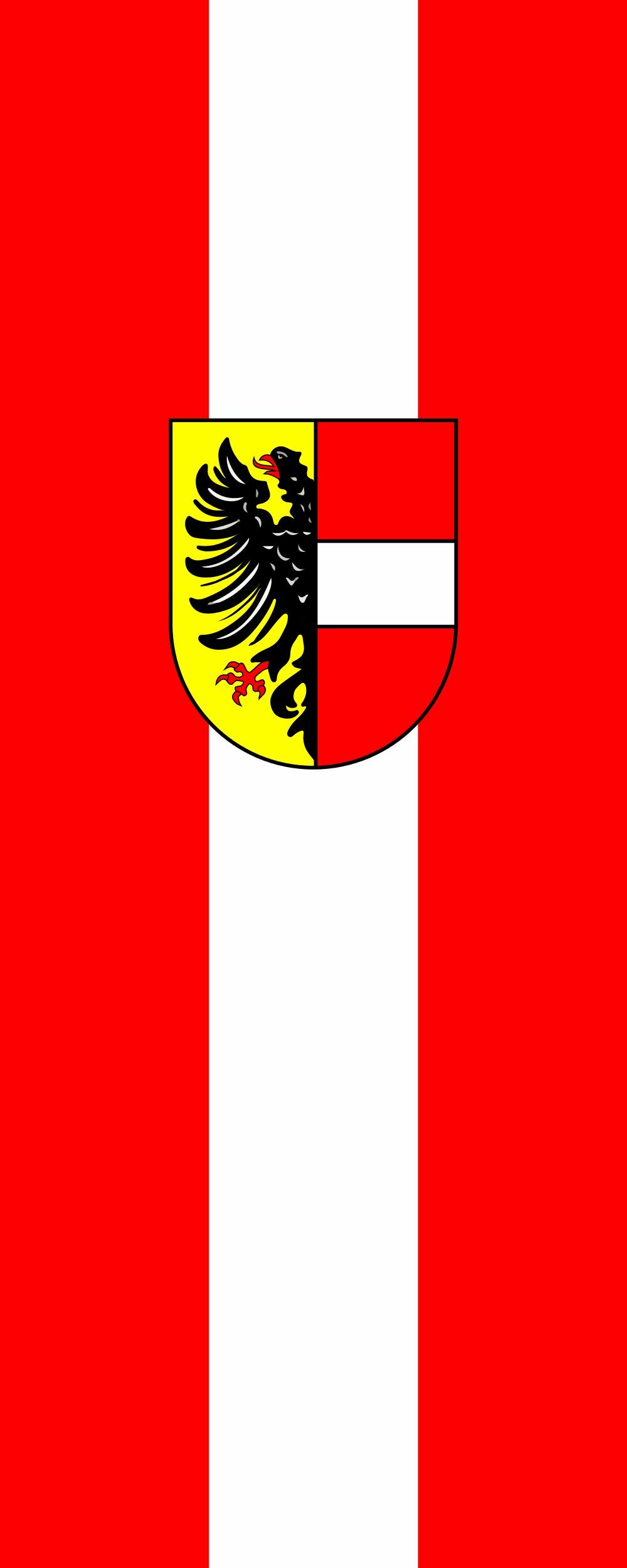 Drapeau Achern grand format portrait 300x120cm pavillon de mât vertical 3.5m²