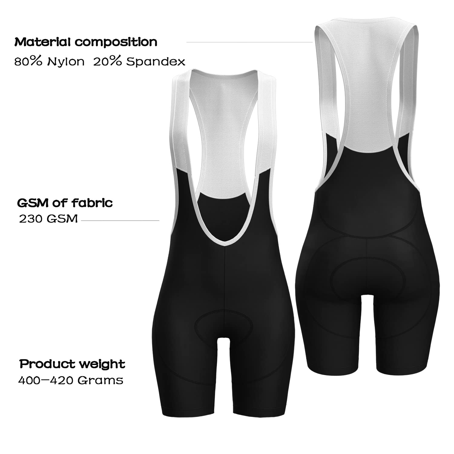 Lo.gas Fahrradhose Damen Gepolstert Trägerhose Schnell Trocknende Fahrrad Bib Shorts 4d Polster Atmungsaktive Fahrradhose Mit Oberschenkel-Kompression
