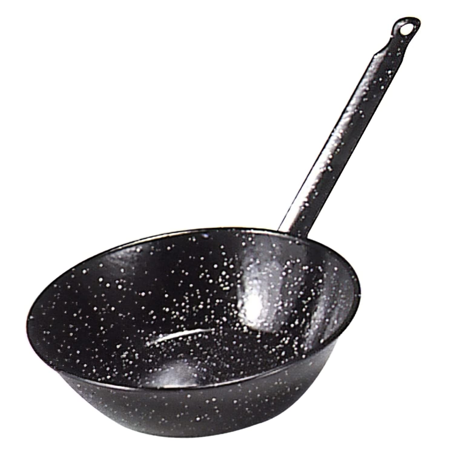 Garcima Enamelled Deep Pan with One Handle, Black, 32 cm