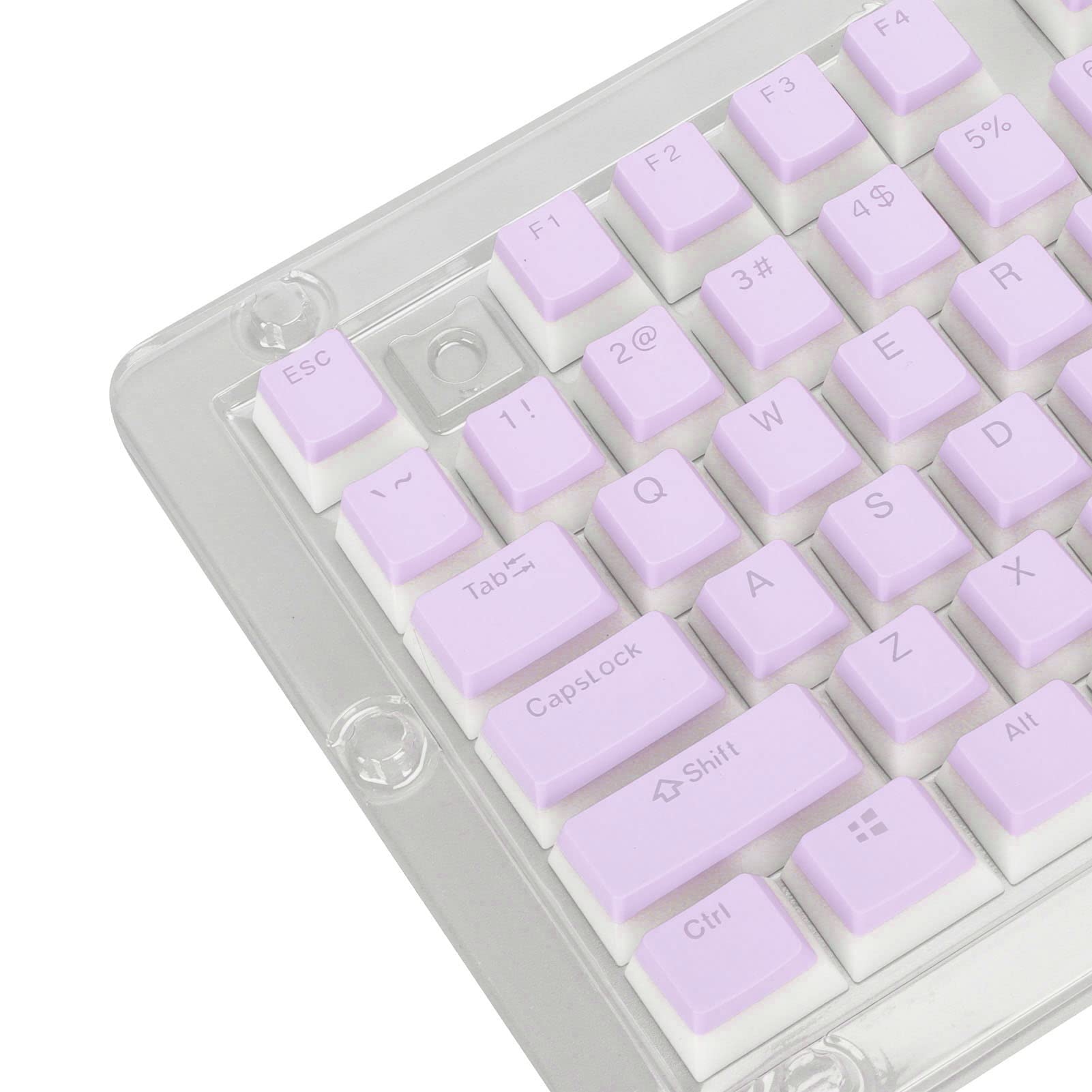 Cocoarm PBT Pudding Keycaps 130 Tasti, Altezza OEM Traslucido (PURPLE)