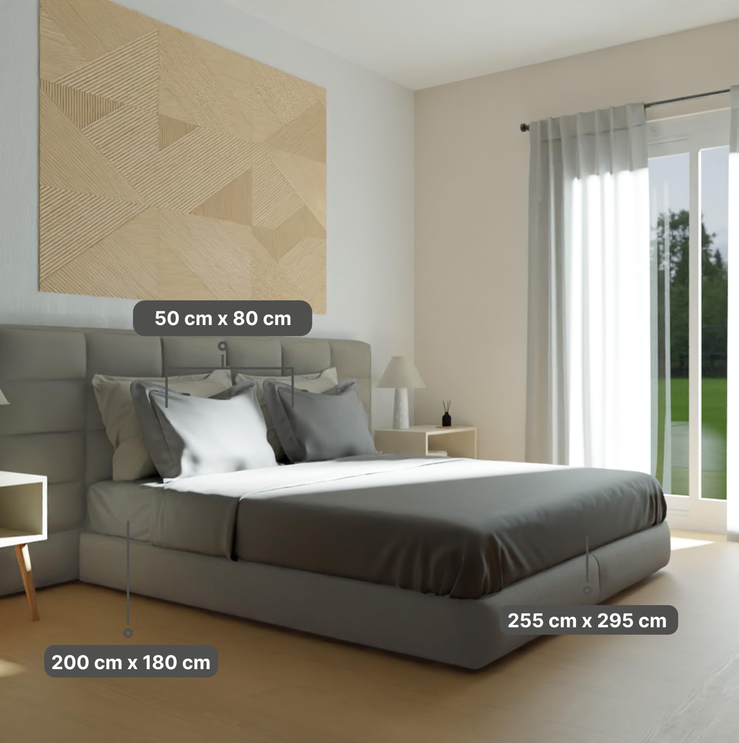 domus&trend - Juego de sábanas de matrimonio de algodón percal 100% de 225 x 295 cm + 1 sábana bajera con esquinas para cama de matrimonio sábana bajera de 200 x 180 x 30 cm + 2 fundas de almohada de