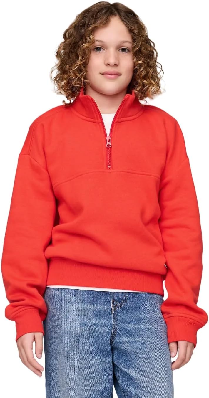 GAP Boys' Quarter Zip Sweatshirt
