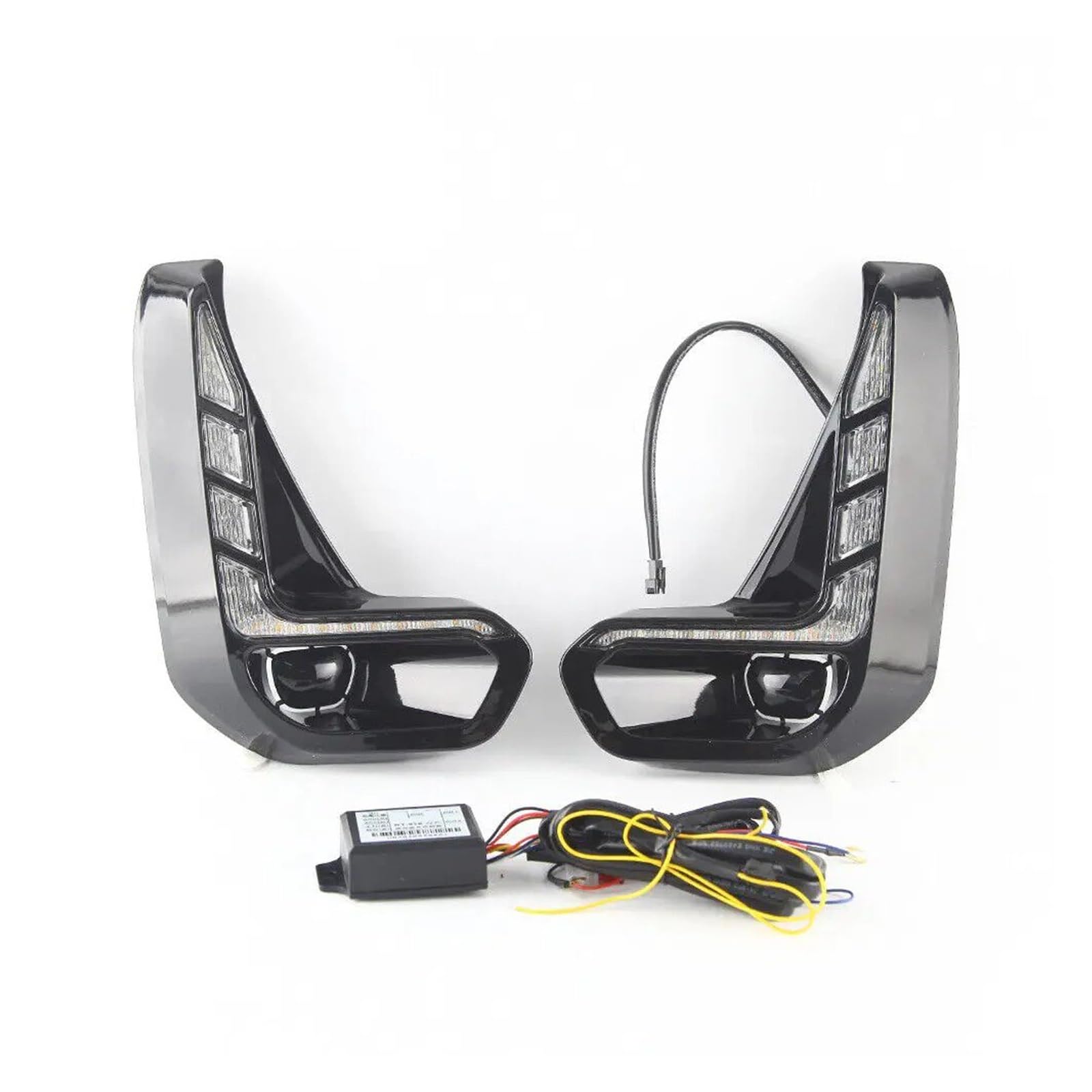 Luces Antiniebla Luz Niebla Para Toyota Para Hilux Para Revo 2020-2023: Luces Diurnas LED (DRL), Cubierta Negra Para Faros Antiniebla Con Intermitente Amarillo