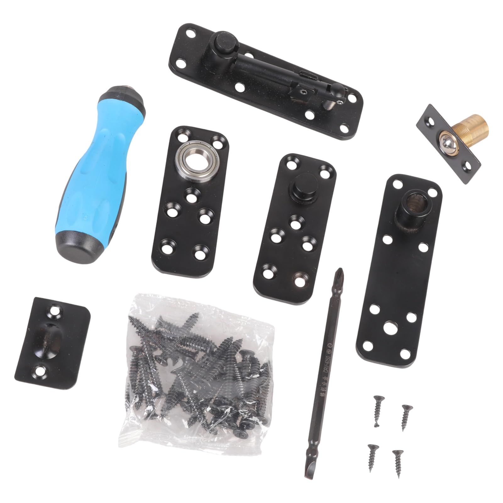 Bearing Quiet Pin Hinge 360 Degree Rotation Heavy Duty Concealed Hinge Set Upgrades for Invisible Bookshelf Door Steel Pin