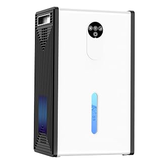 Dehumidifier, 72 OZ Water Tank Dehumidifiers for Home, 1076 sq. ft. Dehumidifier for Basement Bathroom Bedroom with Auto Shut Off, 7 Colors LED Light, Quiet Dehumidifiers with Sleep Mode (White) - Amazon product rated Grade B