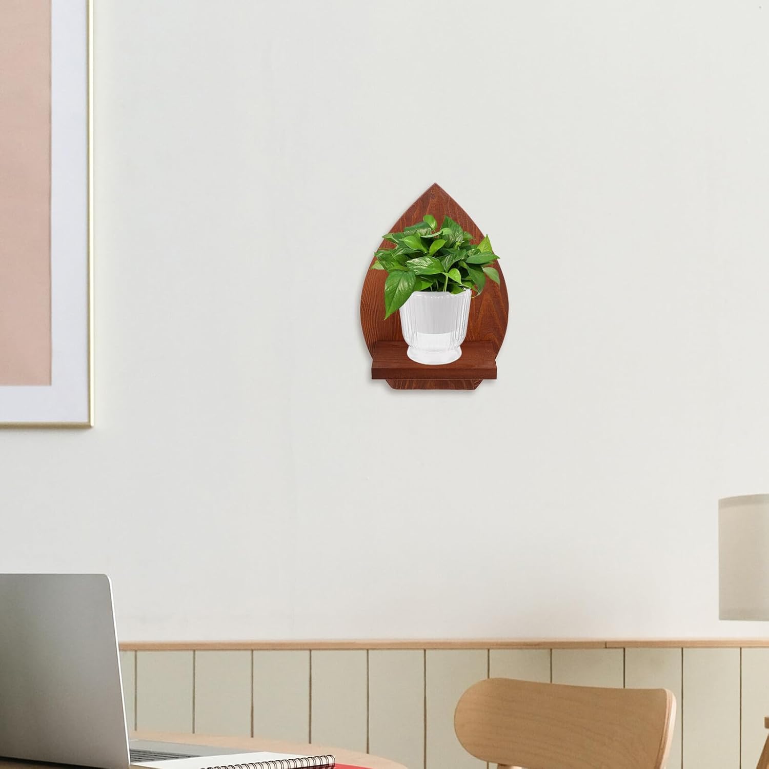 NUOBESTY Wall Mounted Floating Shelves Walnut Wood Shelf for Living Room Bedroom Kitchen Bathroom Hanging Storage Organizer Deep Brown