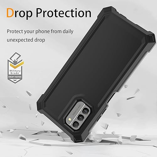 Miniatura 4 de Mocotto Funda para Nokia G310 5G con protector de pantalla de vidrio templado, funda protectora delgada de silicona suave de cuerpo completo, grado