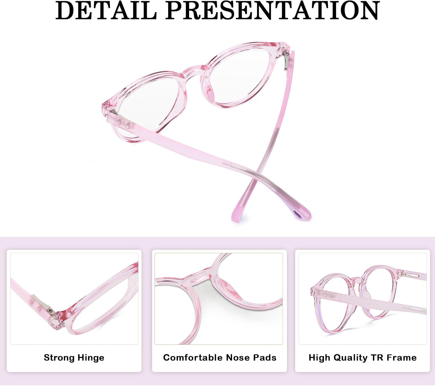 Kids Blue Light Blocking Glasses for Girls Boys, Clear Anti Bluelight Glasses, Computer Fake Glasses UV400
