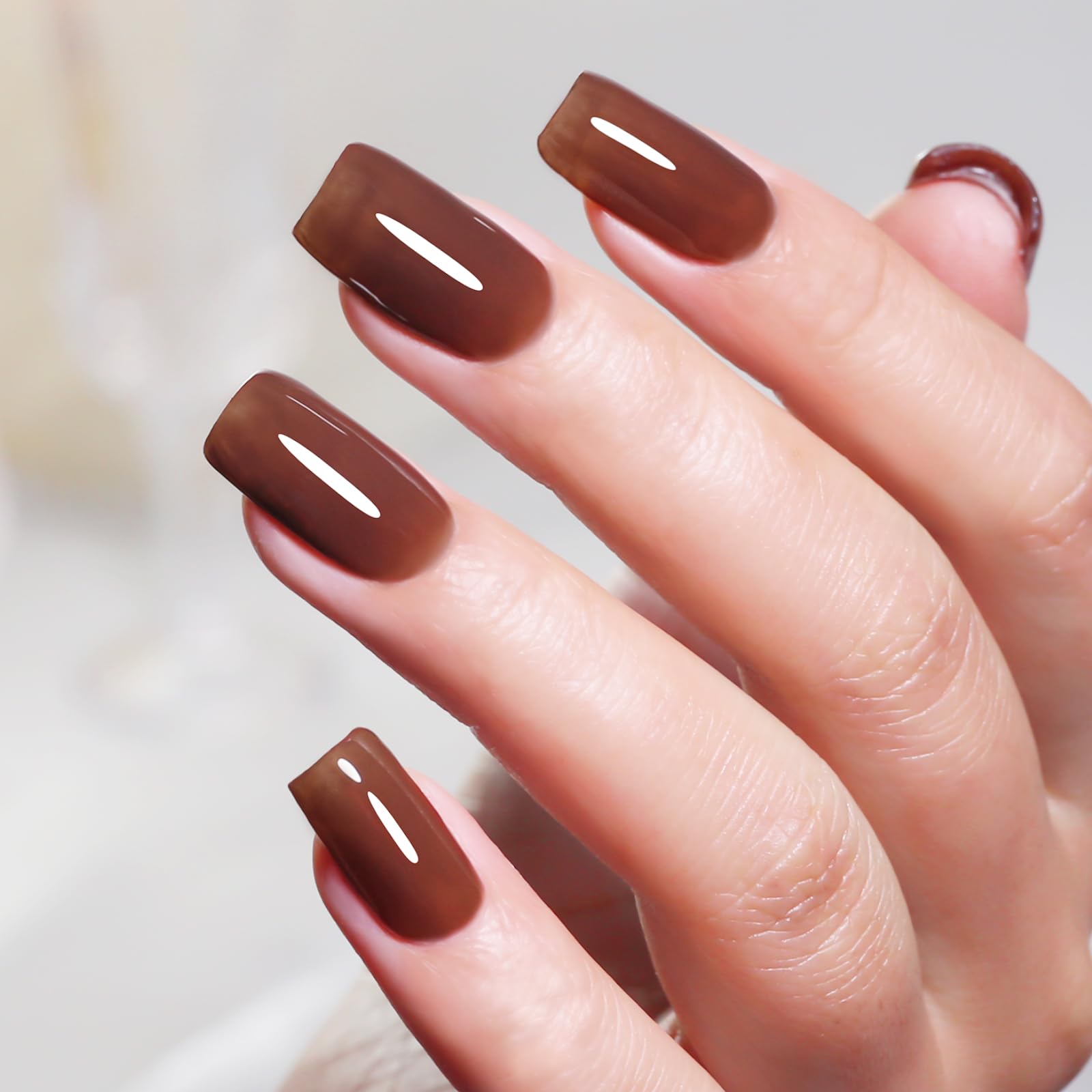 Firedeep Set Smalto Gel 10ml Senza HEMA 6 Colori Puri Jelly Nudo Rosa Beige Neutro Soak Off LED UV Manicure per Salone e Nail Art​