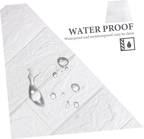 Miniatura 2 de DOITOOL 20 calcomanías de pared estéreo 3D, calcomanías de pared 3D, paneles de pared 3D, paneles de pared de ladrillo sintético 3D, calcomanías de