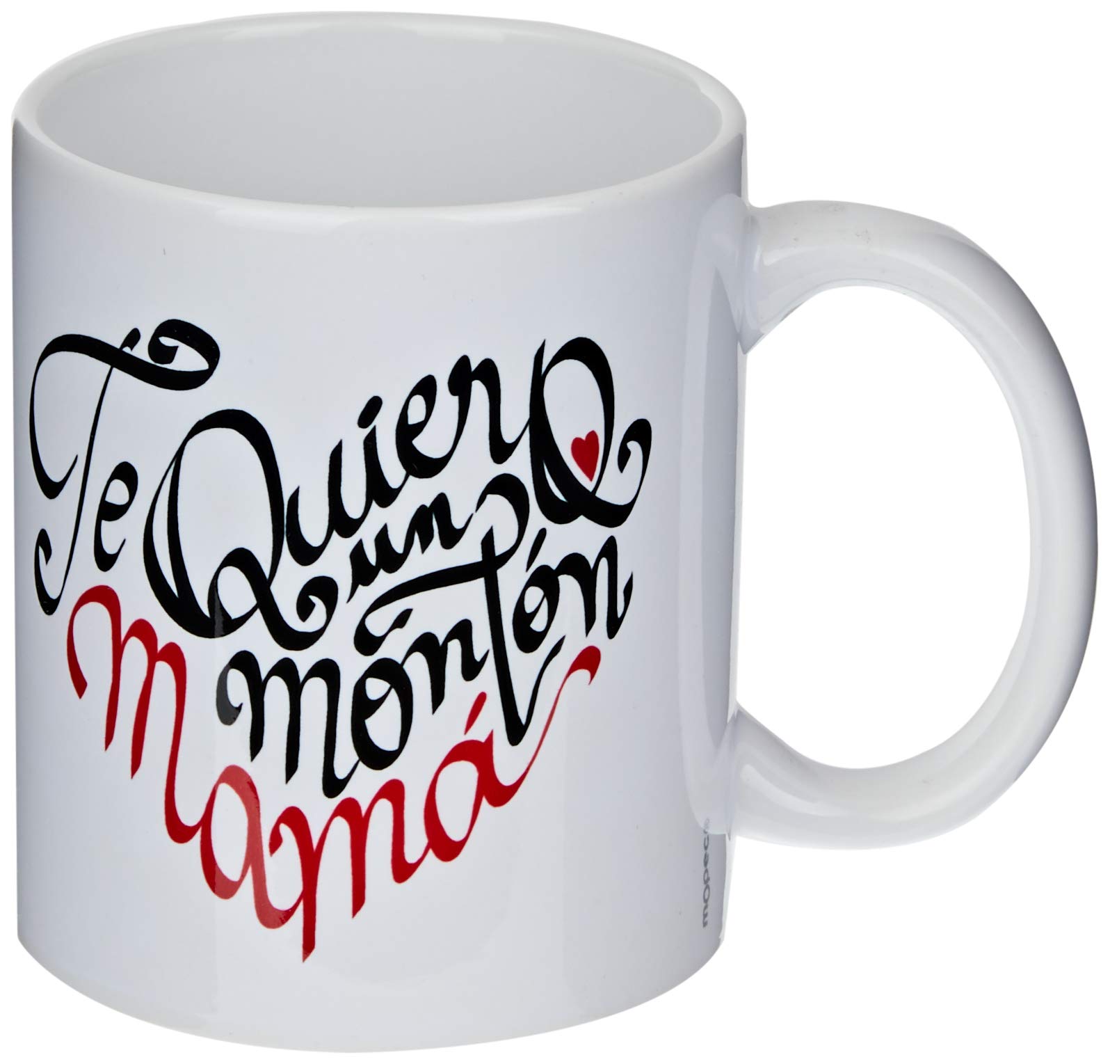 Mopec Ceramic Mug I Love A Lot Mom in Gift Box, White, One Size
