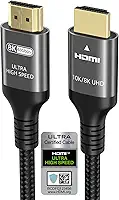 10K 8K 4K Cabo HDMI 48Gbps 2M, Cabo HDMI® de velocidade ultra-alta certificado 4K 240Hz 144Hz 120Hz 8K60Hz 0,01 ms HDR10+ eARC HDCP2.3 Netflix Roku TV PC Monitor Projetor PS5 Xbox
