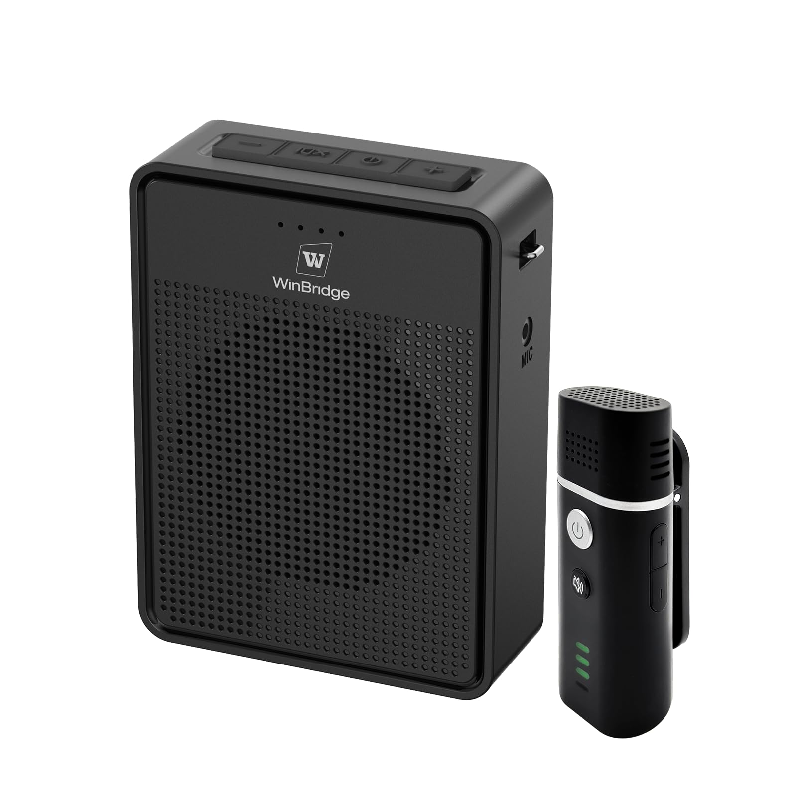 W WINBRIDGE 15W ポータブル拡声器 マイク ハンズフリー拡声器 小型 USBドライバ/TFカード対応 イベント 会議 店頭販売 観光ガイドなどに最適 拡声器 B006