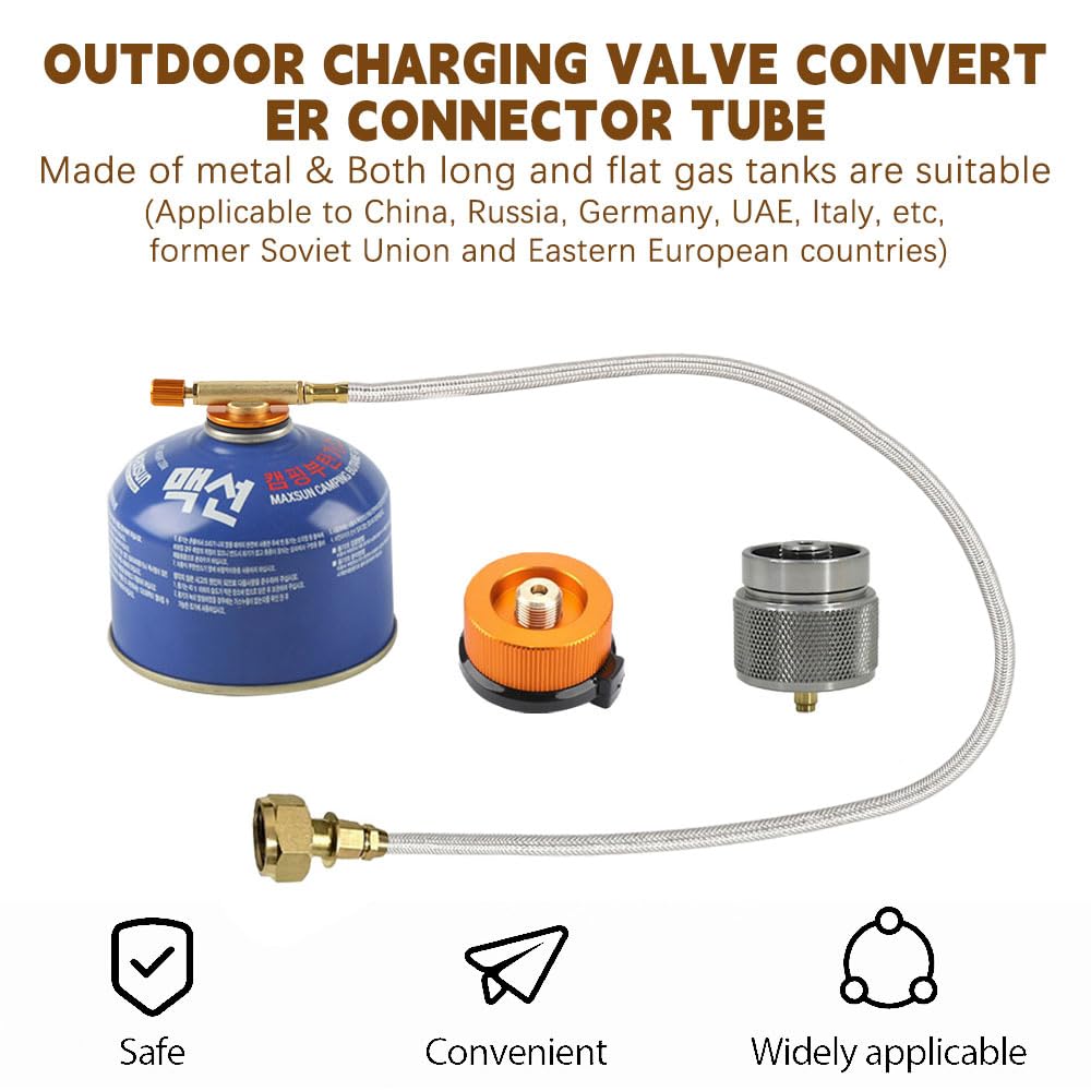 Adaptateur GPL Bouteille de Gaz, Adaptateur Cartouche Camping Gaz | Facile à Utiliser, Adaptateur de Propane Tuyau de Rechange pour Convertisseur Cuisinière à Gaz Extérieure