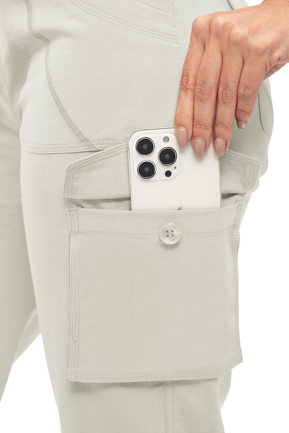 YSENTO Pantalon de randonnée 3/4 pour femme - Pantalon d'été 3/4 - Pantalon cargo léger et extensible - Pantalon fonctionnel
