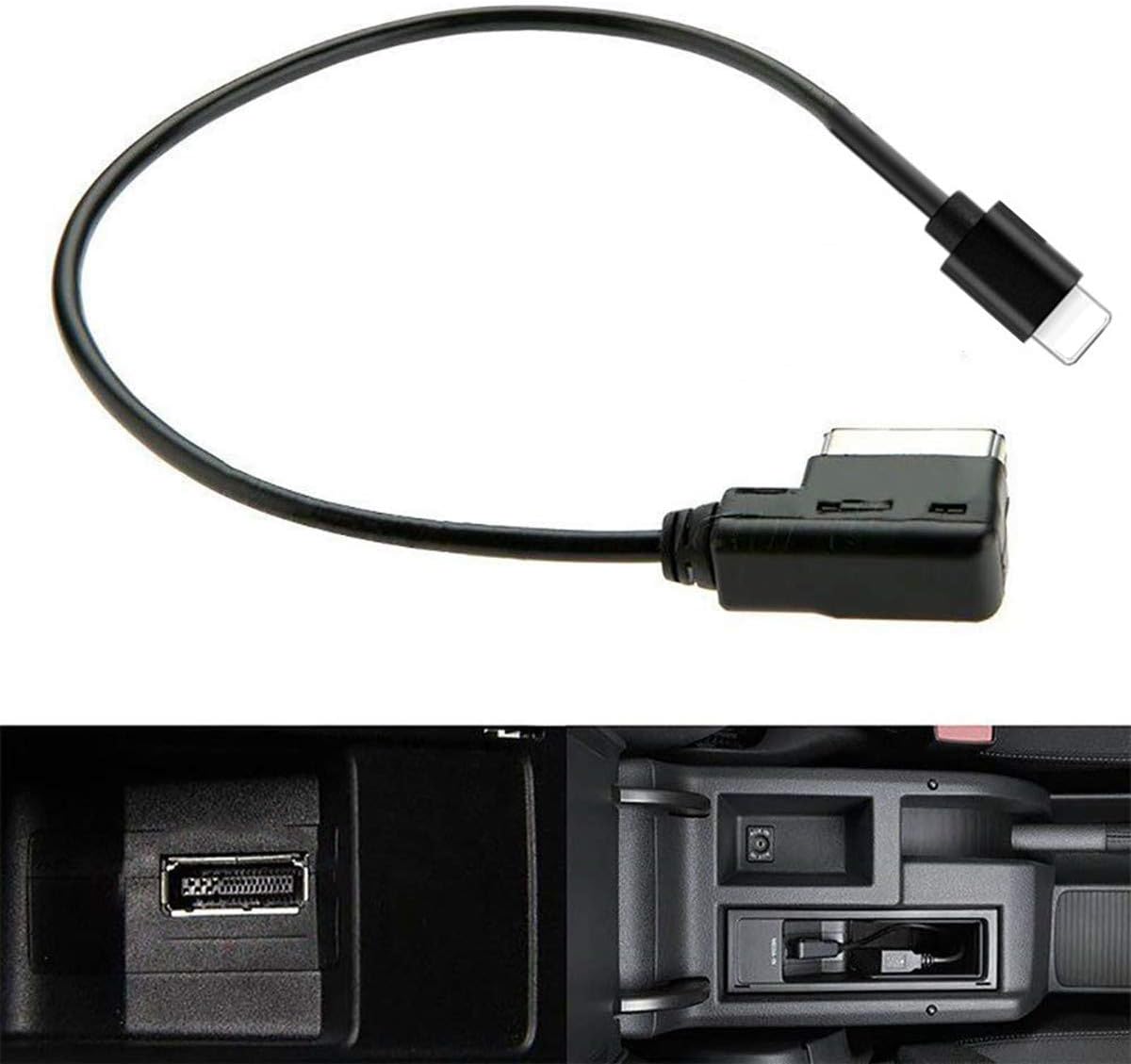 AMI MMI MDI Aux Cable Music Audio Interface Power Adapter Compatible for iPXs Xs Max 8 7 7 Plus for Audi A3 A4 A5 A6 A8 TT VW RNS510 RNS 315 (1M)