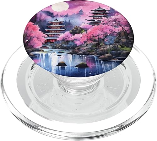 Miniatura 7 de PopGrip estándar japonés Sakura Cherry Blossom Moon PopSockets estándar