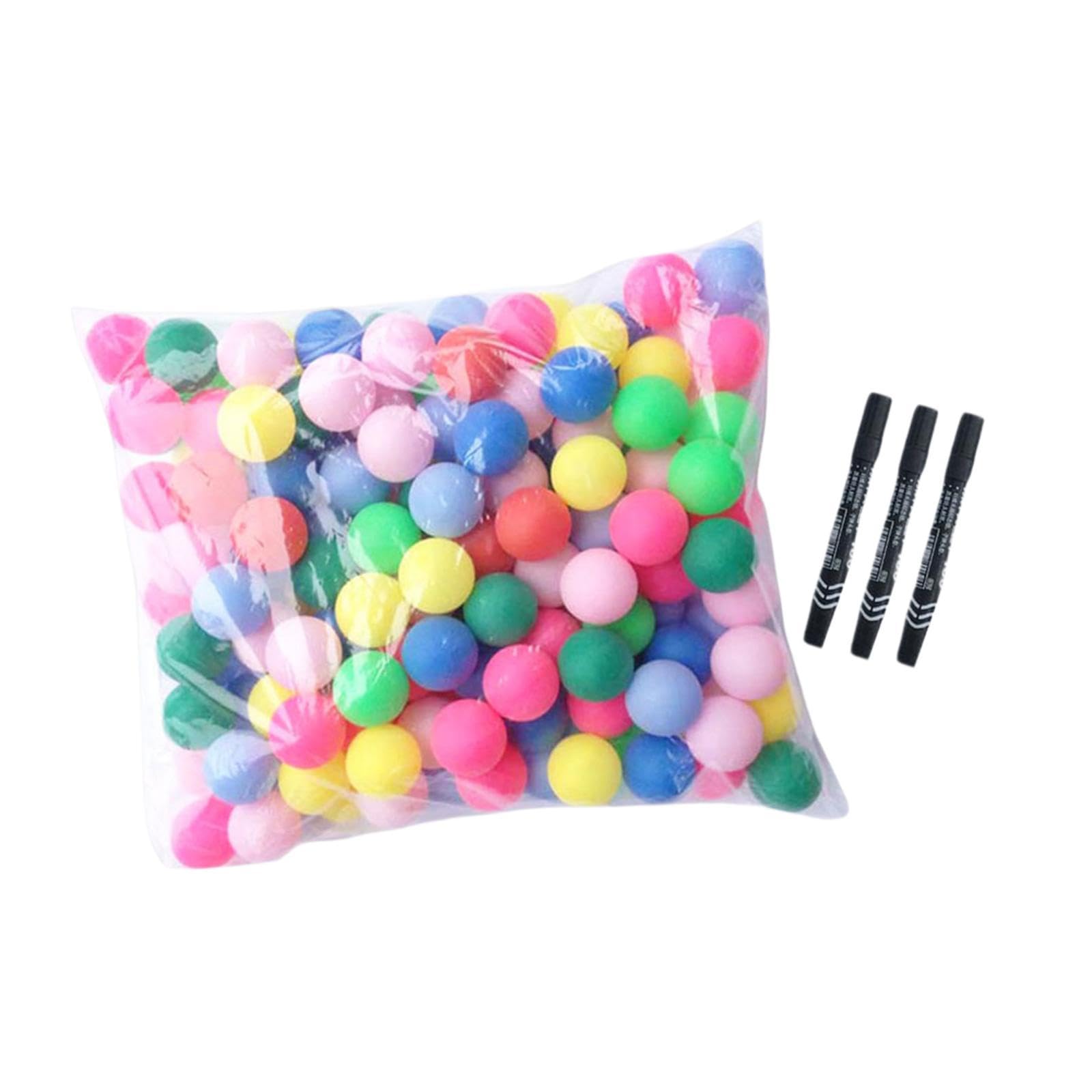 Colaxi 50x Raffle Balls Bingo Balls Colorful Replacement Multipurpose DIY Lottery Balls Small for Party Supplies Carnival Game Night