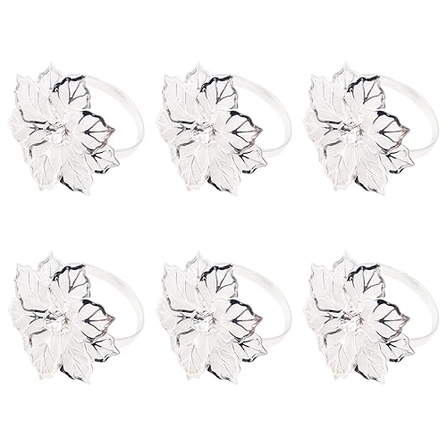 Set di 6 tovaglioli di Fiori con Fiori scavati in