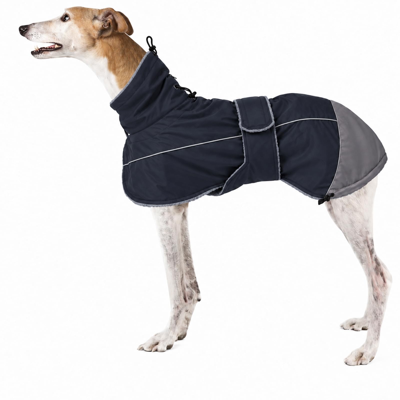 Morezi Greyhound Lurcher Winter Coat, Whippet Jacket with Padded Fleece