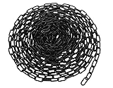 10m Stahlkette aus Kohlenstoffstahl Schwarz Gliederkette 3mm Starke Stahlkette Ketten Langgliedrig Rostbeständiger Schwerlaststahl Diebstahlschutz Ketten für Hundekette, Zäunen, Schaukeln, Hängesessel