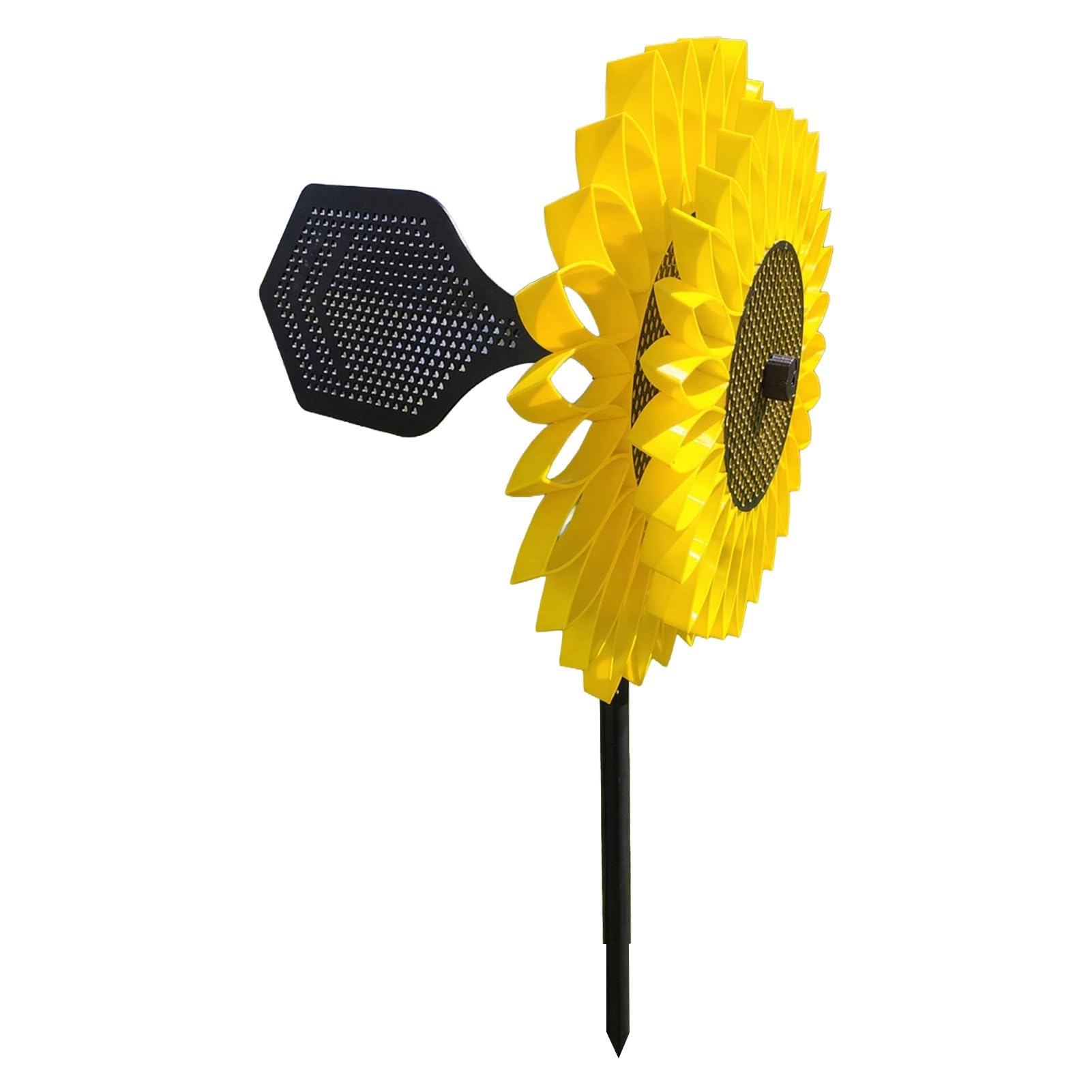 Pasisuu Sunflower Wind Spinner – Metal Outdoor Garden Spinner with Weather-Resistant Finish, Rustic Patio Yard Art for Lawn Porch L