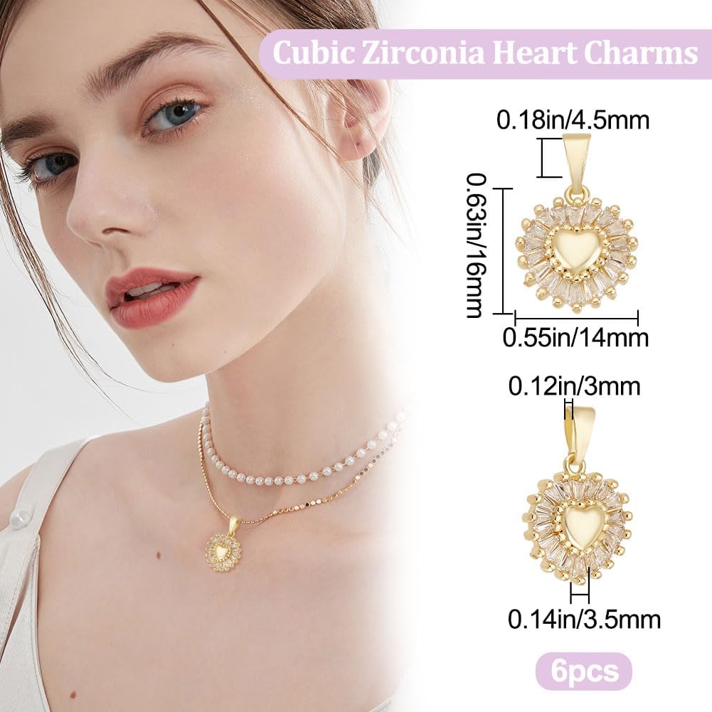 Beebeecraft 1 Box Cubic Zirconia Connector Charms for Mother’s Day DIY Bracelets Necklace Crafts