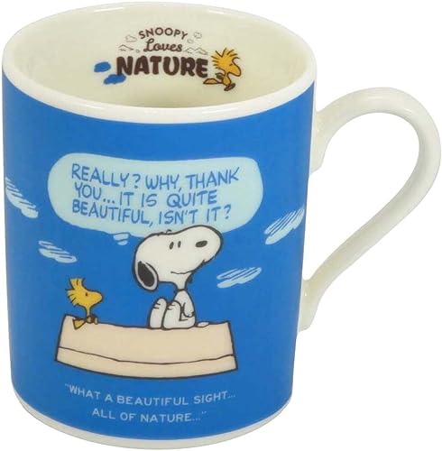 Miniatura 3 de Snoopy NATURE Mug (Yellow), SN1302-11, Made in Japan Yamaka Shoten