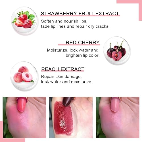 Vista 60 de BINGBRUSH - Labial que cambia de color con aloe vera, bálsamo de labios, larga duración, hidratación todo el día, cambio de temperatura, 1pc 01#Aloe