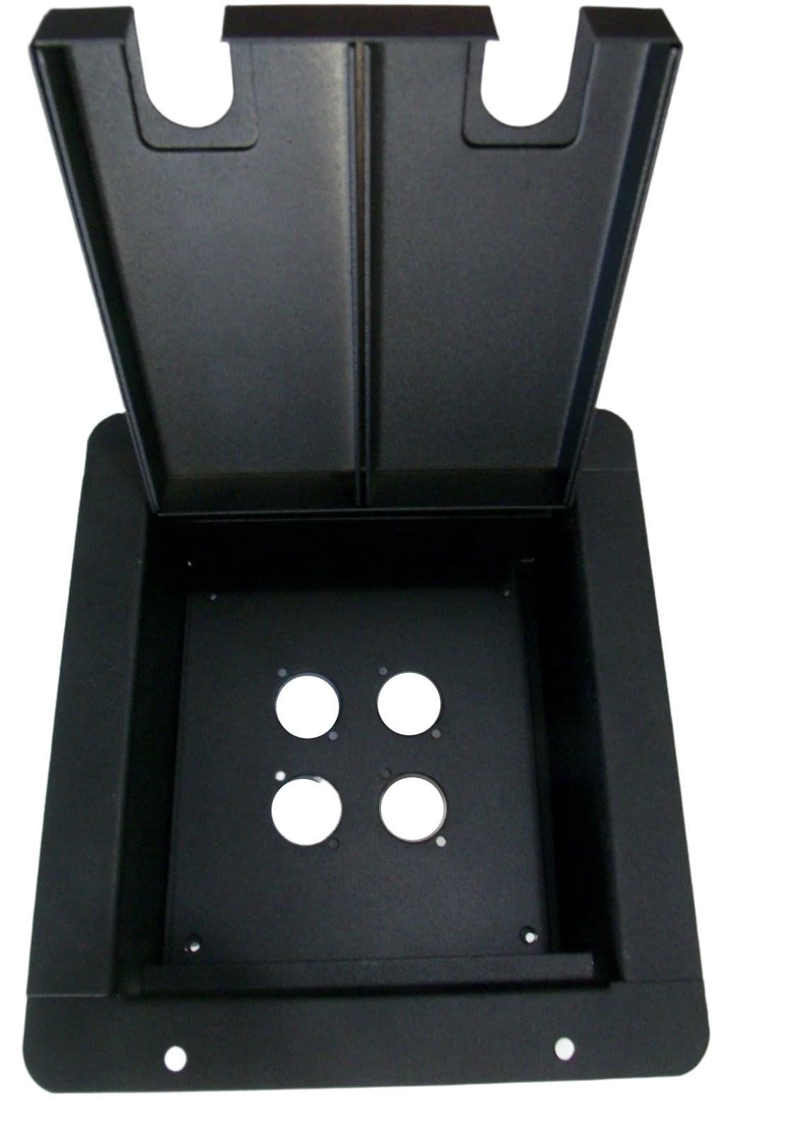 PROCRAFT FPMUFT-4X-BK Recessed Floor Pocket Stage/Box for 4 D Type Feed-Thru