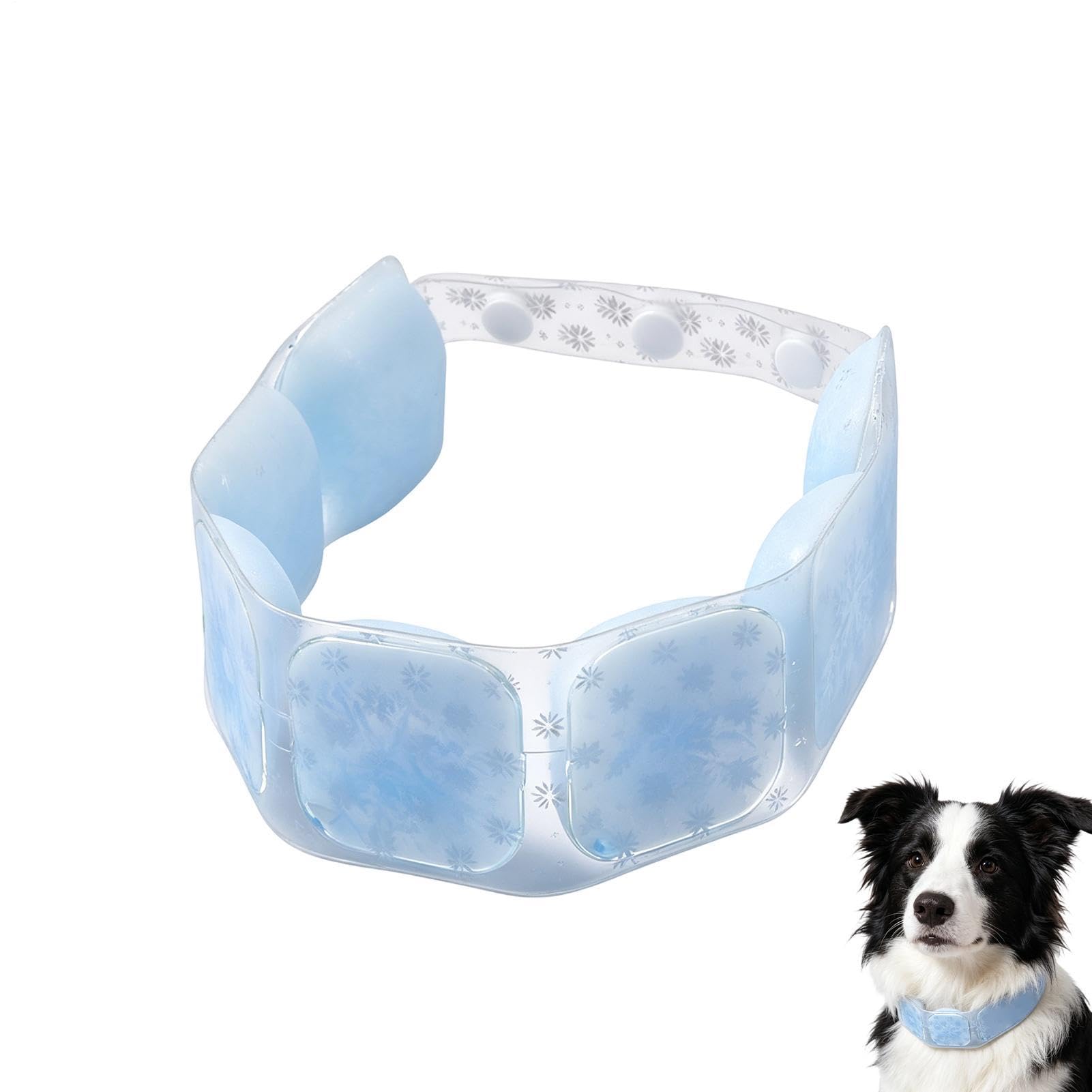 Cool Dog Collar Adjustable Ice Tube Overheating Protection