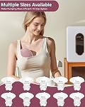 6pcs Updated Silicone Flange Insert 15mm Compatible with Momcozy/Medela/Spectra/Eufy/Lansinoh/TSRETE/Elvie/NCVI/Paruu Breast Pump, for 24mm Flange/Shield, Breastfeeding Essential Replacement Pump Part