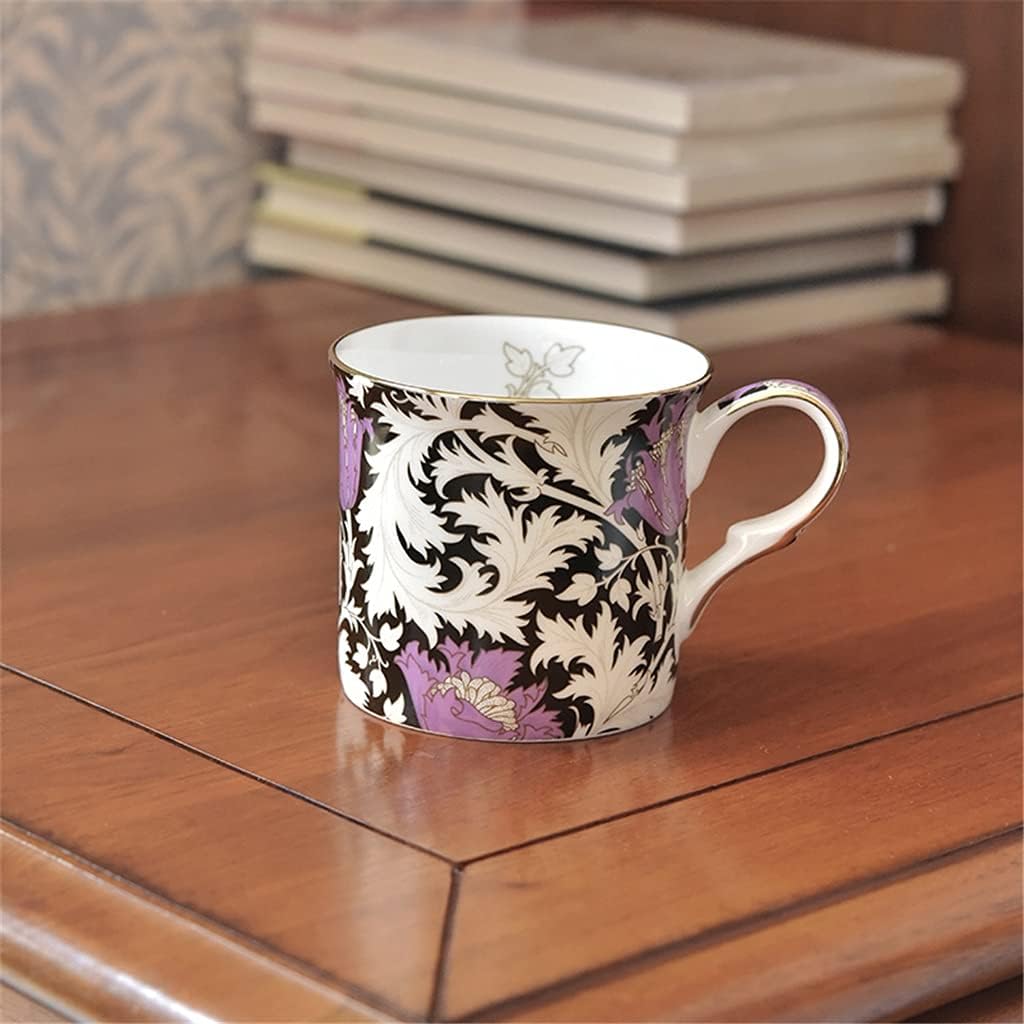 舘林源右衛門作 染錦古代花鳥デミタスコーヒー碗皿 舘林源右衛門窯の古代