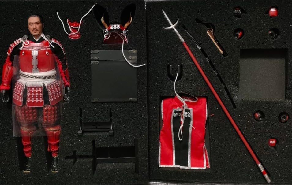 Amazon.co.jp: 1/12 真田幸村 アクションフィギュア 六文銭 赤備 大阪