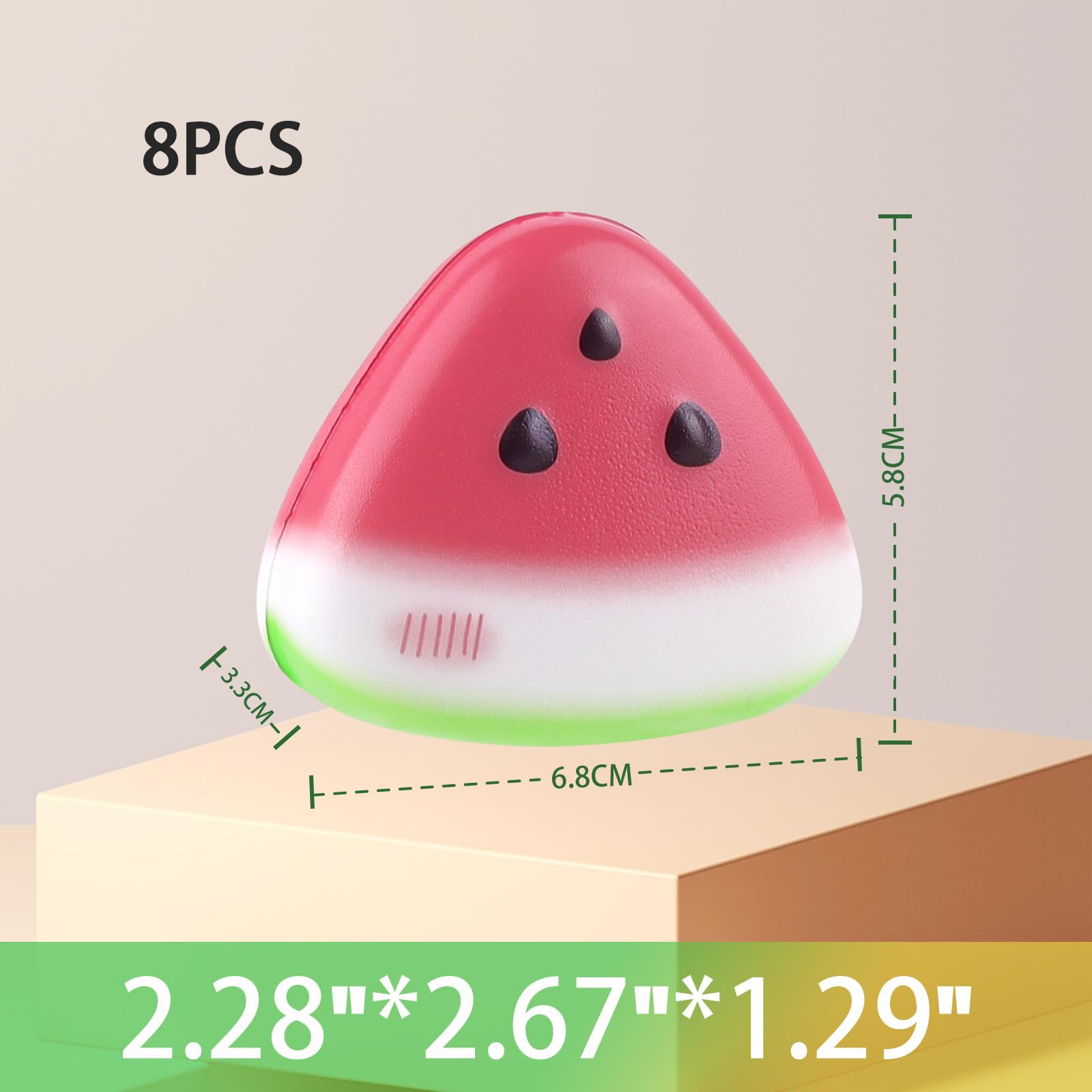 Slow Rise Squishies - Watermelon & Mystery Dumplings -7 Slow Rise Squishies - Watermelon & Mystery Dumplings -7