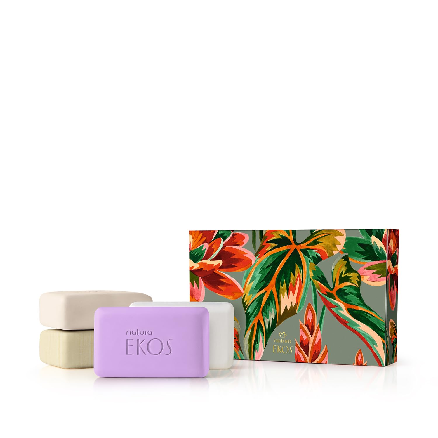 Natura - Holiday Brazilian Creamy Soap Set 4 Nourishing Amazonian Soap Bars Brazil Nut Passion Fruit A a