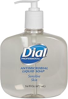 Dial Professional Antibacterial Liquid Hand Soap for Sensitive Skin, Floral, 16 Oz Pump, 12/Carton