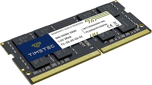 Miniatura 3 de Timetec Premium 16GB DDR4 3200MHz (o 2933MHz o 2666MHz) PC4-25600 Sin ECC Sin Búfer 1.2V CL22 2Rx8 Dual Rank 260 Pines SODIMM Memoria RAM de